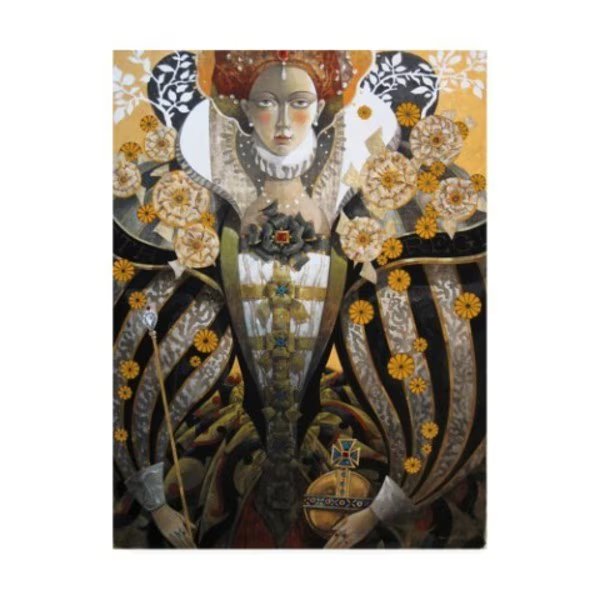 David Galchutt 'Monarch Black And Silver' Canvas Art, 35x47, Trademark Fine Art, Mfr#: ALI47007-C3547GG